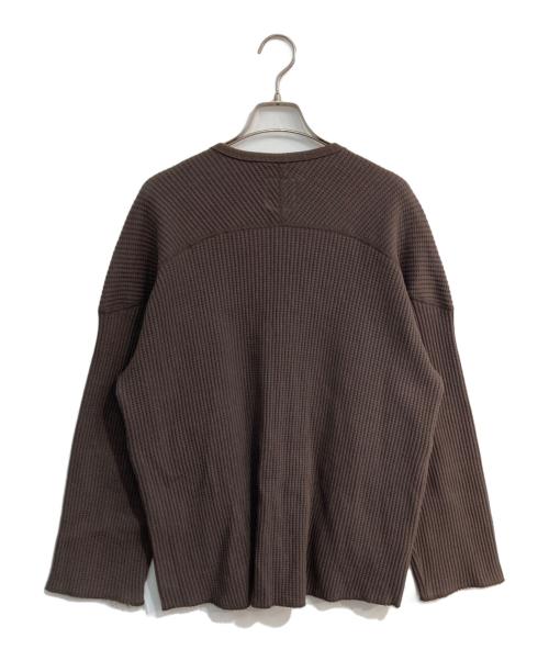 JACKMAN（ジャックマン）jackman (ジャックマン) Waffle Zip Crew　JM8202 ブラウン サイズ:Mの古着・服飾アイテム
