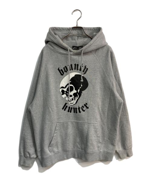 BOUNTY HUNTER（バウンティハンター）BOUNTY HUNTER (バウンティハンター) 髑髏プルオーバーパーカー グレー サイズ:Lの古着・服飾アイテム