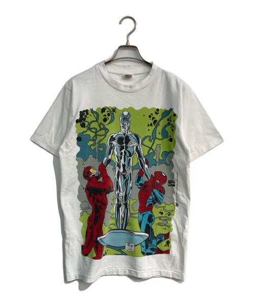 anvil（アンヴィル）anvil (アンヴィル) MARVEL (マーベル) プリントTシャツ 97年製  シルバーサーフ・タレデヴィル・スパイダーマン ホワイト サイズ:Mの古着・服飾アイテム