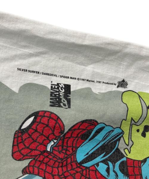 anvil（アンヴィル）anvil (アンヴィル) MARVEL (マーベル) プリントTシャツ 97年製  シルバーサーフ・タレデヴィル・スパイダーマン ホワイト サイズ:Mの古着・服飾アイテム