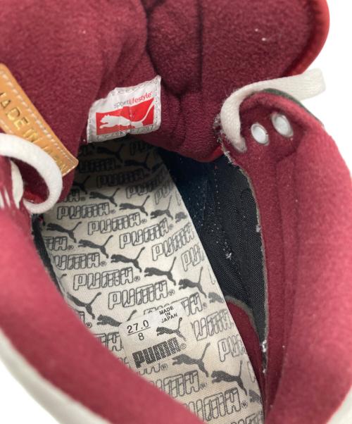 PUMA（プーマ）PUMA (プーマ) ハイカットスニーカー ホワイト×ボルドー サイズ:27cmの古着・服飾アイテム