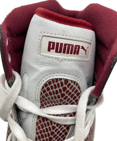 PUMA（プーマ）PUMA (プーマ) ハイカットスニーカー ホワイト×ボルドー サイズ:27cmの古着・服飾アイテム
