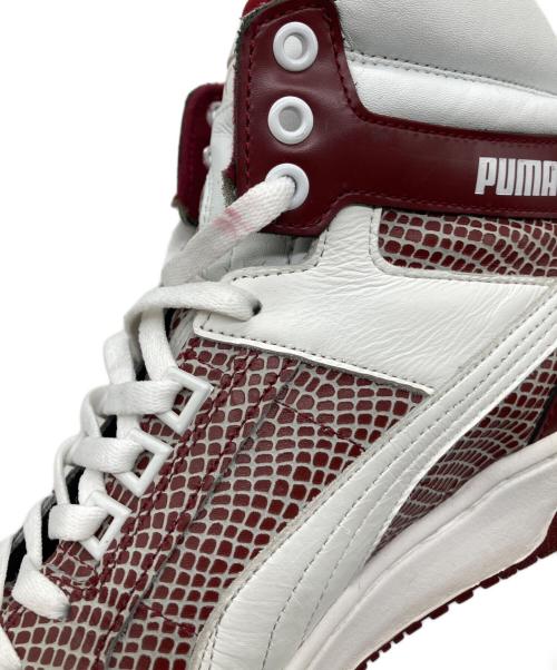 PUMA（プーマ）PUMA (プーマ) ハイカットスニーカー ホワイト×ボルドー サイズ:27cmの古着・服飾アイテム