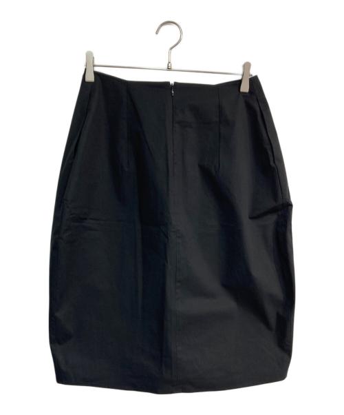 JIL SANDER NAVY（ジルサンダー ネイビー）JIL SANDER NAVY (ジルサンダー ネイビー) フロントレースアップスカート ブラック サイズ:36 未使用品の古着・服飾アイテム