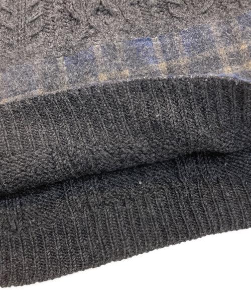 VALENTINO（ヴァレンティノ）VALENTINO (ヴァレンティノ) コンビネーションニット　LVOKC16T3VM グレー サイズ:Sの古着・服飾アイテム