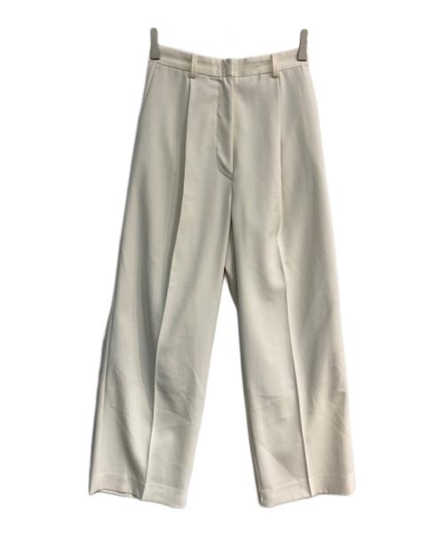 Demi-Luxe Beams（デミルクス ビームス）Demi-Luxe BEAMS (デミルクス ビームス) ソフト ドレープ タックパンツ アイボリー サイズ:36の古着・服飾アイテム