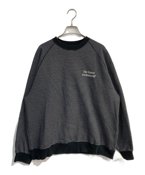 The Ennnoy Professional（ザ エンノイ プロフェッショナル）The Ennnoy Professional (ザ エンノイ プロフェッショナル) Border Crew Neck Sweat　AW24BRENCT01NTL ブラック×ホワイト サイズ:XLの古着・服飾アイテム