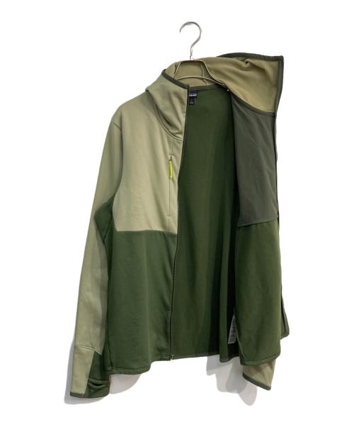 Patagonia（パタゴニア）Patagonia (パタゴニア) R1サーマル・フルジップ・フーディ　40600 FA24 グリーン×カーキ サイズ:Lの古着・服飾アイテム