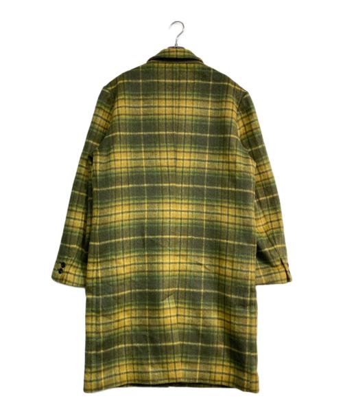 Saturdays NYC（サタデーズ ニューヨーク）Saturdays NYC (サタデーズ ニューヨーク) MORGAN PLAID OVERCOAT　BBO-03030-A イエロー サイズ:Lの古着・服飾アイテム