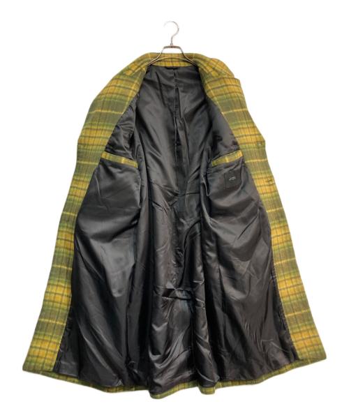 Saturdays NYC（サタデーズ ニューヨーク）Saturdays NYC (サタデーズ ニューヨーク) MORGAN PLAID OVERCOAT　BBO-03030-A イエロー サイズ:Lの古着・服飾アイテム