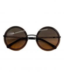 CHANEL（シャネル）の古着「ココマークチェーン付サングラス」｜ブラック×ブラウン