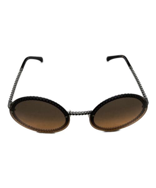 CHANEL（シャネル）CHANEL (シャネル) ココマークチェーン付サングラス ブラック×ブラウン サイズ:SIZE 58□18の古着・服飾アイテム