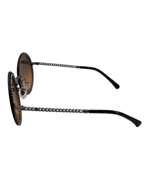 CHANEL（シャネル）CHANEL (シャネル) ココマークチェーン付サングラス ブラック×ブラウン サイズ:SIZE 58□18の古着・服飾アイテム