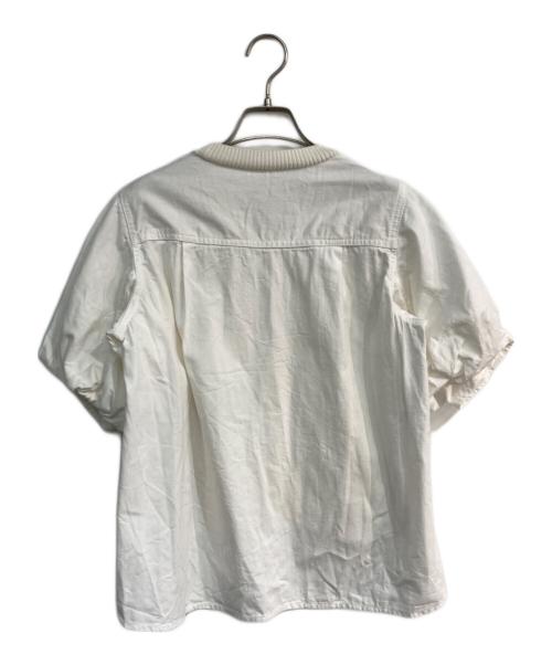 sacai（サカイ）sacai (サカイ) 切替ニットプルオーバー　24-07292 ホワイト サイズ:1の古着・服飾アイテム