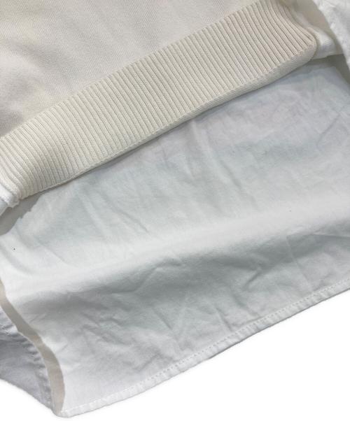 sacai（サカイ）sacai (サカイ) 切替ニットプルオーバー　24-07292 ホワイト サイズ:1の古着・服飾アイテム