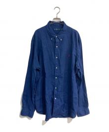 RALPH LAUREN（ラルフローレン）の古着「リネンシャツ」｜ネイビー