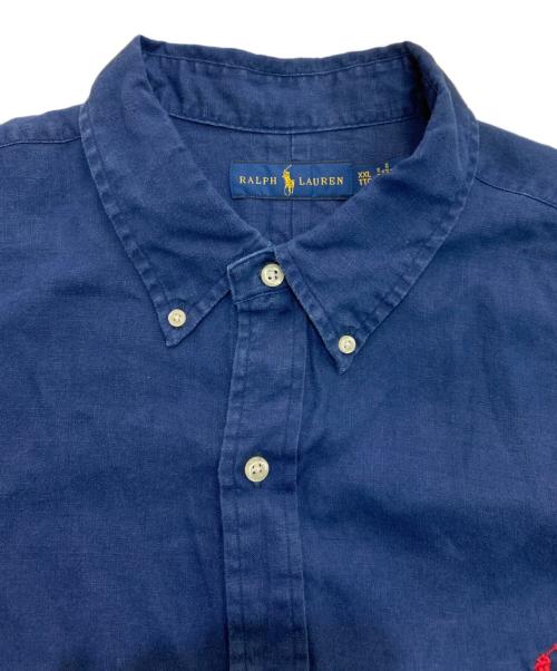 RALPH LAUREN（ラルフローレン）RALPH LAUREN (ラルフローレン) リネンシャツ ネイビー サイズ:XXLの古着・服飾アイテム