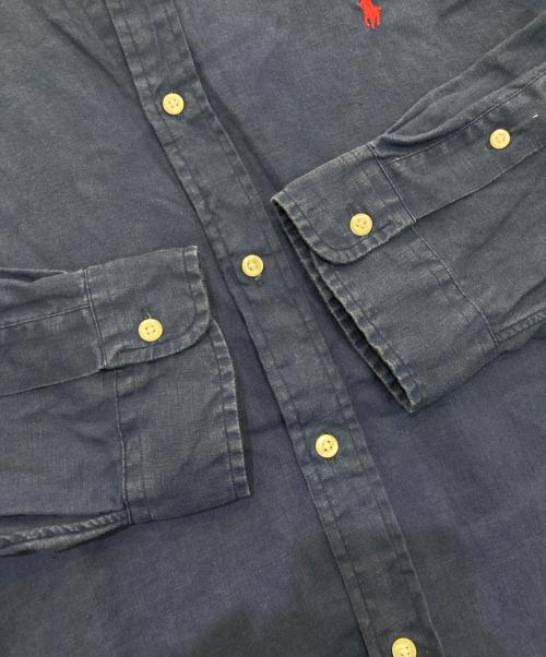 RALPH LAUREN（ラルフローレン）RALPH LAUREN (ラルフローレン) リネンシャツ ネイビー サイズ:XXLの古着・服飾アイテム