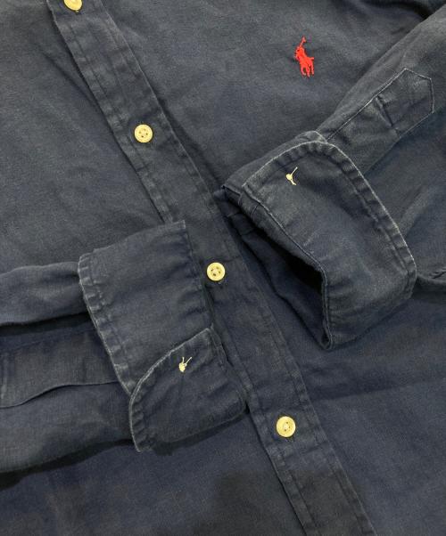 RALPH LAUREN（ラルフローレン）RALPH LAUREN (ラルフローレン) リネンシャツ ネイビー サイズ:XXLの古着・服飾アイテム