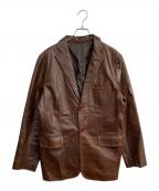 FREEDOMフリーダム）の古着「バッファローレザーテーラードジャケット」｜ブラウン