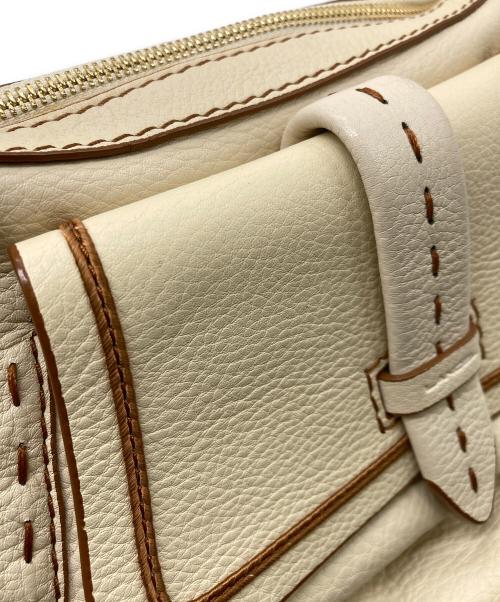 LANCEL（ランセル）LANCEL (ランセル) ステッチワンショルダーバッグ クリームの古着・服飾アイテム