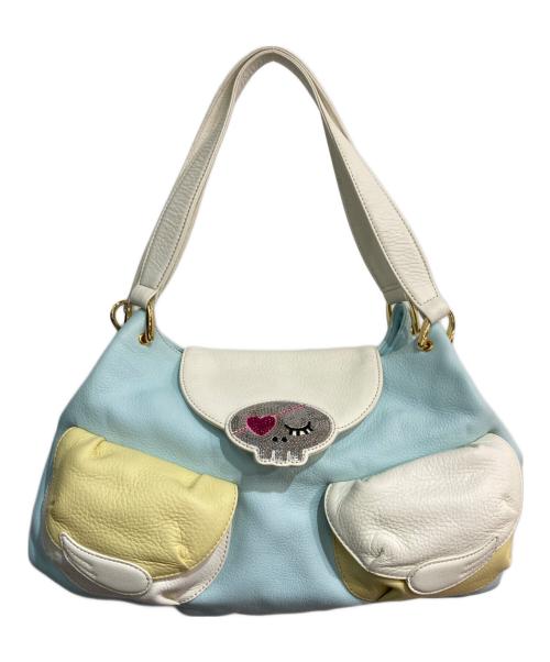 KITAMURA（キタムラ）KITAMURA (キタムラ) Takamiy コラボトートバッグ ホワイト×ブルーの古着・服飾アイテム