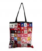 LeSportsac×HELLO KITTYレスポートサック×ハローキティ）の古着「LARGE EMERALD TOTE50イヤーズオブヒストリー」｜レッド×ピンク
