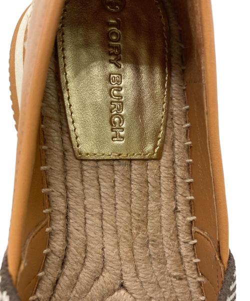 TORY BURCH（トリーバーチ）TORY BURCH (トリーバーチ) デイジー クリスタルエスパドリーユ ブラウン サイズ:6Mの古着・服飾アイテム