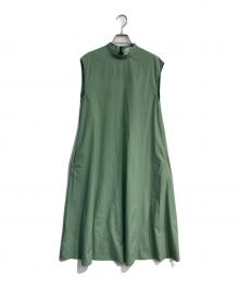 THREE DOTS（スリードッツ）の古着「Blue marble dress　BM5001Y」｜グリーン