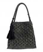 MAISON N.H PARISメゾン・エヌ・アッシュ・パリ）の古着「編込みカゴハンドバッグ」｜ネイビー