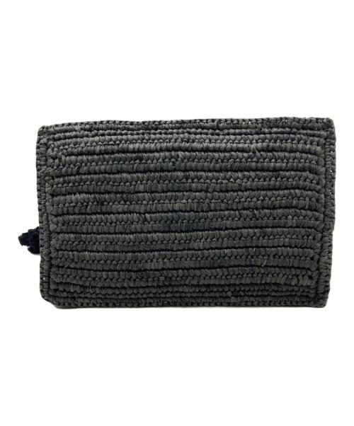 MAISON N.H PARIS（メゾン・エヌ・アッシュ・パリ）MAISON N.H PARIS (メゾン・エヌ・アッシュ・パリ) 編込みカゴハンドバッグ ネイビーの古着・服飾アイテム