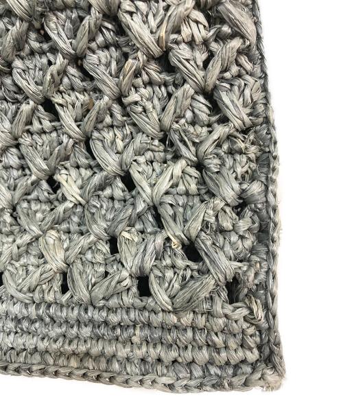 MAISON N.H PARIS（メゾン・エヌ・アッシュ・パリ）MAISON N.H PARIS (メゾン・エヌ・アッシュ・パリ) 編込みカゴハンドバッグ ネイビーの古着・服飾アイテム