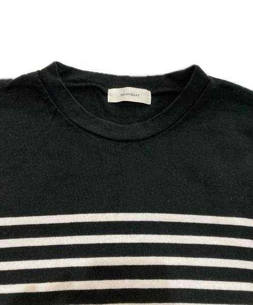 SOLAMONAT（ソラモナ）SOLAMONAT (ソラモナ) バスクマキシワンピース ブラック×ホワイト サイズ:Freeの古着・服飾アイテム