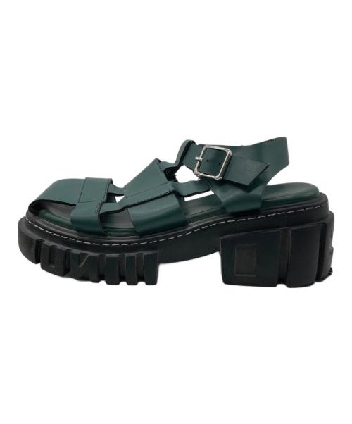 UN3D.（アンスリード）UN3D. (アンスリード) ソール グルカサンダル グリーン サイズ:-の古着・服飾アイテム