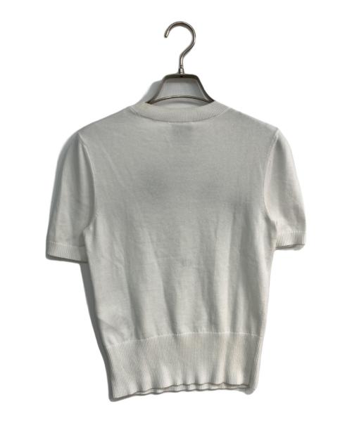 patou（パトゥ）Patou (パトゥ) フロントロゴニット　22SA2-KN068-45 ホワイト サイズ:Freeの古着・服飾アイテム