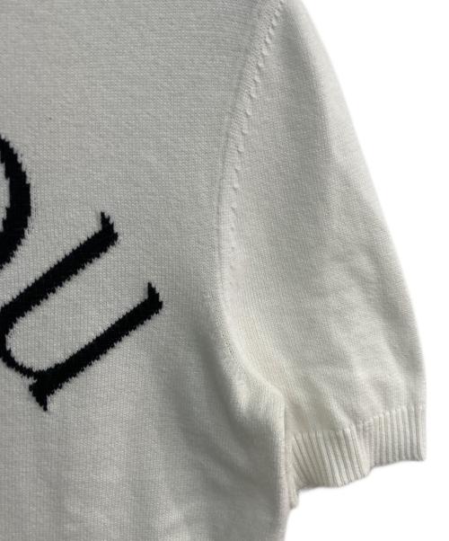 patou（パトゥ）Patou (パトゥ) フロントロゴニット　22SA2-KN068-45 ホワイト サイズ:Freeの古着・服飾アイテム