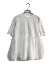 F by ROSSO（エフバイロッソ）の古着「ペプラムチュールカットソー」｜ホワイト