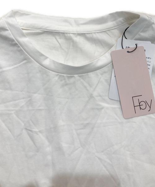 F by ROSSO（エフバイロッソ）F by ROSSO (エフバイロッソ) ペプラムチュールカットソー ホワイト サイズ:Free 未使用品の古着・服飾アイテム
