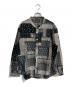 SCHOTT BROS.（ショットブロス）の古着「ノーカラーバンダナ柄シャツ　3105048」｜ブラック×ホワイト