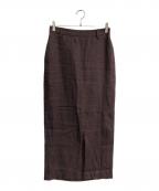 DEUXIEME CLASSEドゥーズィエム クラス）の古着「narrow スカート　24-060-500-7070-1-0」｜ブラウン