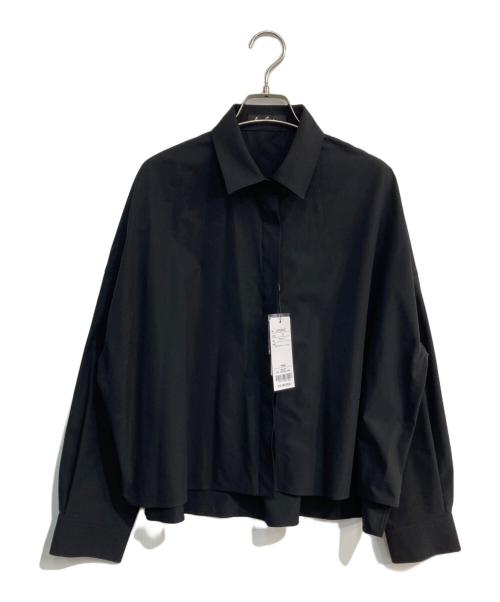 ANNE COQUINE（アンコキーヌ）Anne Coquine (アンコキーヌ) ナイロンクロップドシャツ ブラック サイズ:M 未使用品の古着・服飾アイテム