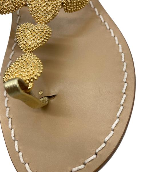 amedeo canfora（アメデオカンファー）AMEDEO CANFORA (アメデオカンファー) FRIDA SANDALS ゴールド サイズ:US6の古着・服飾アイテム