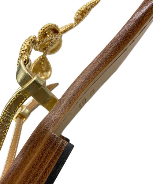amedeo canfora（アメデオカンファー）AMEDEO CANFORA (アメデオカンファー) FRIDA SANDALS ゴールド サイズ:US6の古着・服飾アイテム