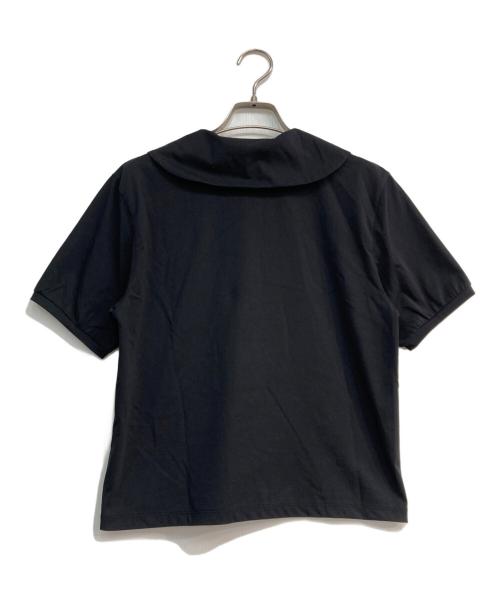 mizuiro-ind（ミズイロインド）mizuiro-ind (ミズイロインド) ワイドカラーポロシャツ ブラック サイズ:Freeの古着・服飾アイテム