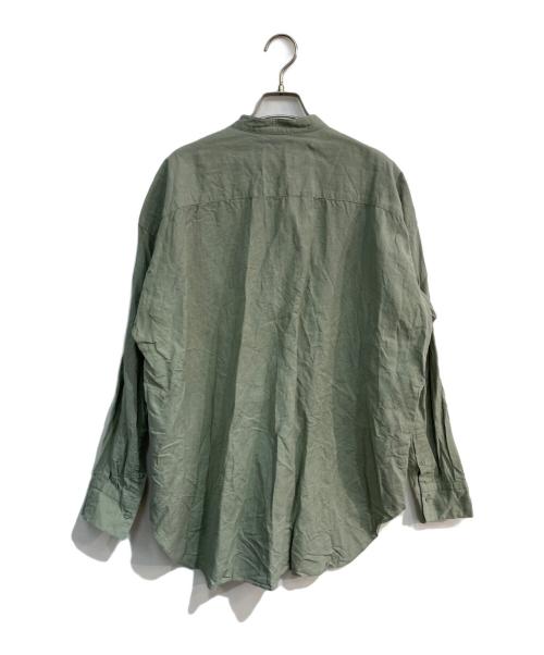 KAGURE（カグレ）kagure (カグレ) コットンリネンビッグシャツ グリーン サイズ:Freeの古着・服飾アイテム