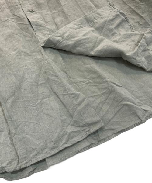 KAGURE（カグレ）kagure (カグレ) コットンリネンビッグシャツ グリーン サイズ:Freeの古着・服飾アイテム