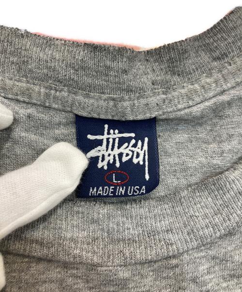 stussy（ステューシー）stussy (ステューシー) プリントTシャツ グレー サイズ:Lの古着・服飾アイテム