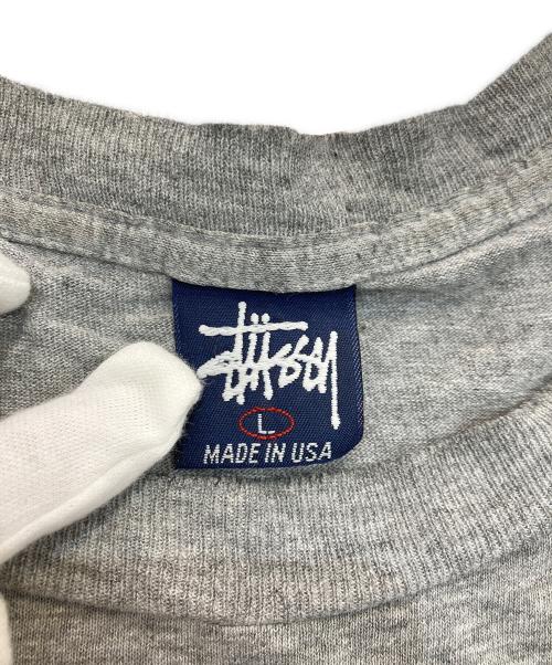 stussy（ステューシー）stussy (ステューシー) プリントTシャツ グレー サイズ:Lの古着・服飾アイテム