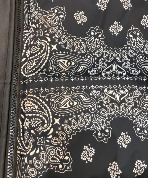 HARSH AND CRUEL（ハーシュアンドクルーエル）HARSH AND CRUEL (ハーシュアンドクルーエル) ペイズリー中綿ジャケット ブラック サイズ:Mの古着・服飾アイテム