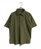 stussyステューシー）の古着「SSリンクロゴドライポロシャツ」｜カーキ